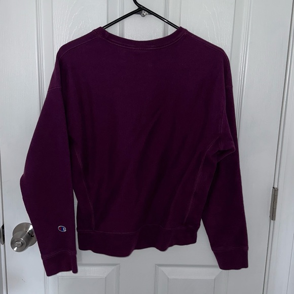 dark purple champion reverse weave crewneck - Picture 2 of 3